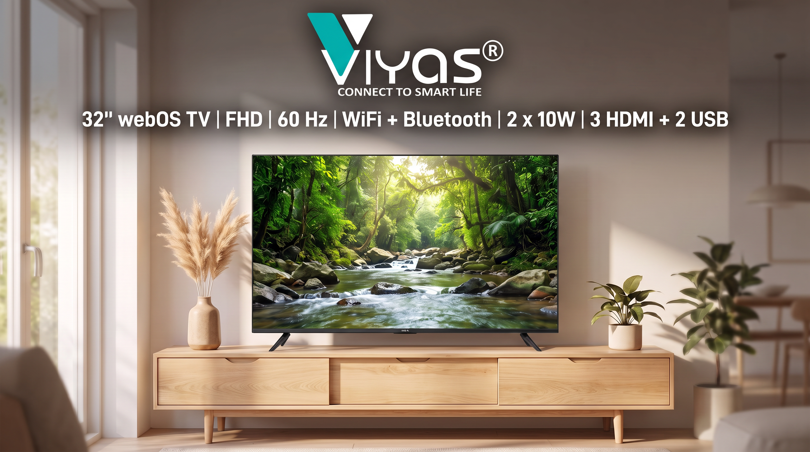 Viyas 32″ Full HD Smart TV, webOS