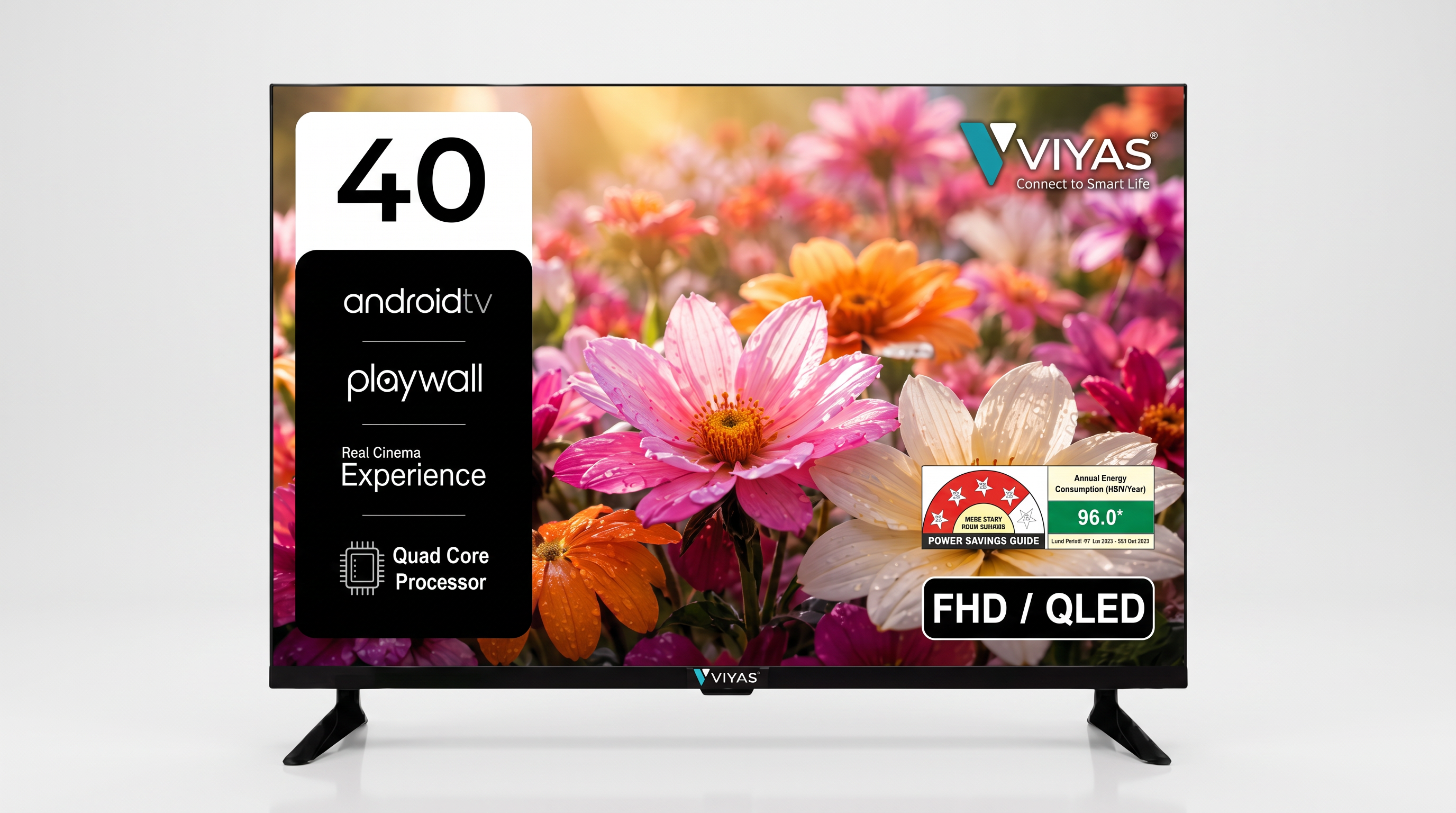 Viyas 40″ Full HD LED TV with Soundbar